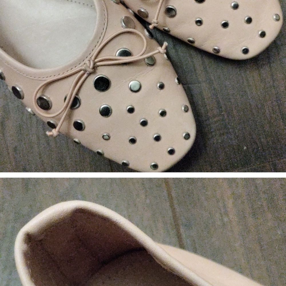 Schutz "Perla" Stud Embellished Flats